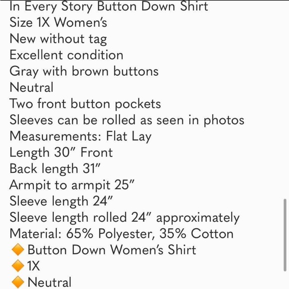 🌶️ 3 for $20 🌶️ - Size 1XL - In Every Story - Very Soft Grey Button Down - Picture 9 of 9